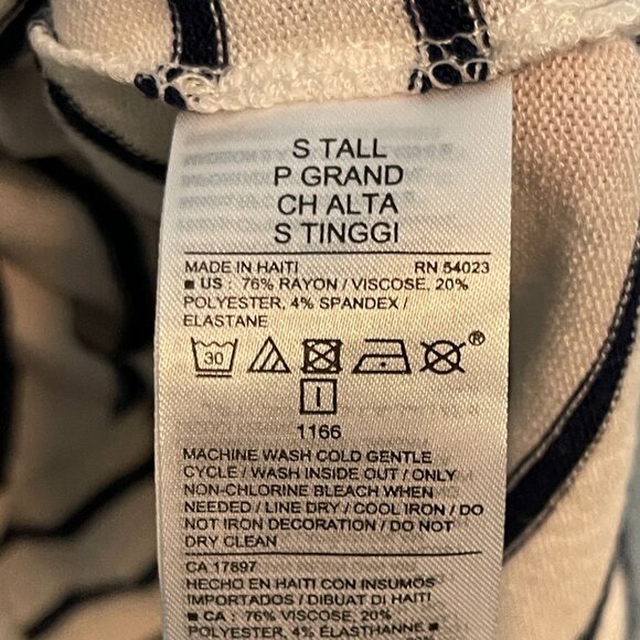 Old Navy Women Nautical Preppy Oversized Cozy Knit Navy Blue Striped Shirt S - Picture 12 of 13